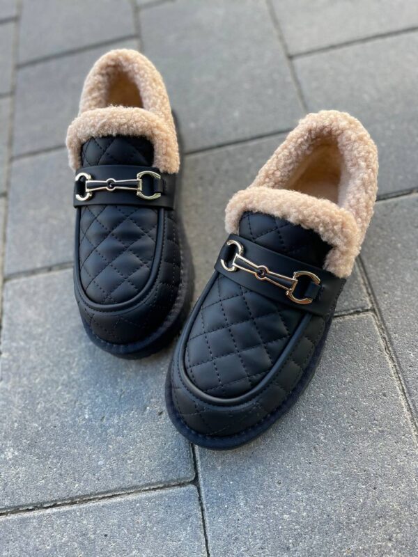 Угги жіночі 335-1, чорні, зима, шкіра натуральна (5668)
